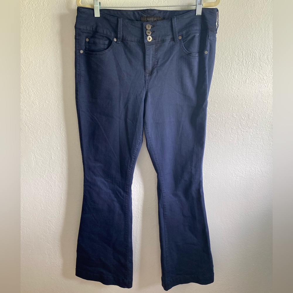 3/$20! TORRID Dark Blue Flared Jeans